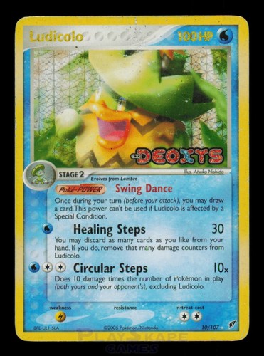 Pokemon card ludicolo 107 - card, 10/107