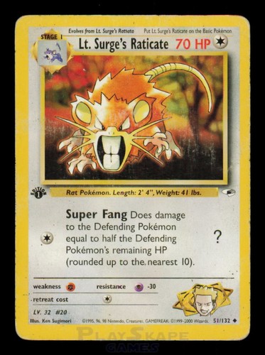 Pokemon card surge s - pokemon, surge's